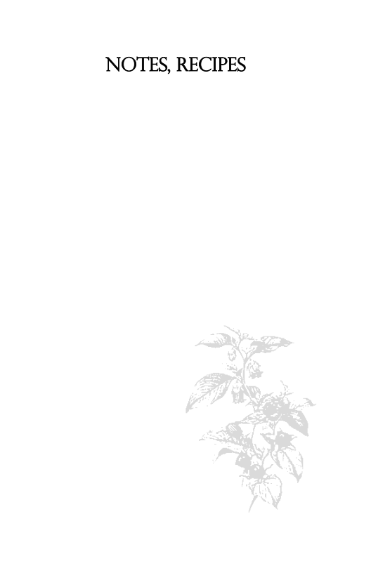 NOTES, RECIPES 